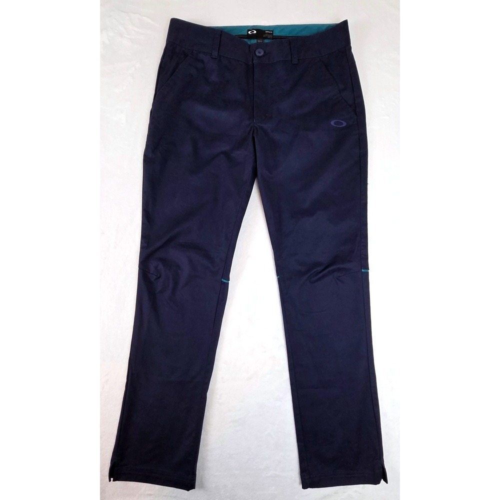 Oakley‎ Man Trousers Men 32 Navy Blue Regular Fit Stretch Chino Pants CA35460